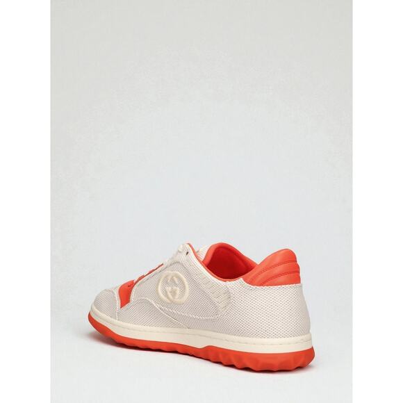 NIB Gucci MAC80 Sneakers Cream Orange Canvas Low Top UK9 US9.5 Authentic main image 5